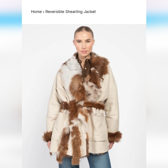 Brand New Giorgio Brato Real Shearling Reversible Leather Jacket Size IT40 - Picture 3 of 13